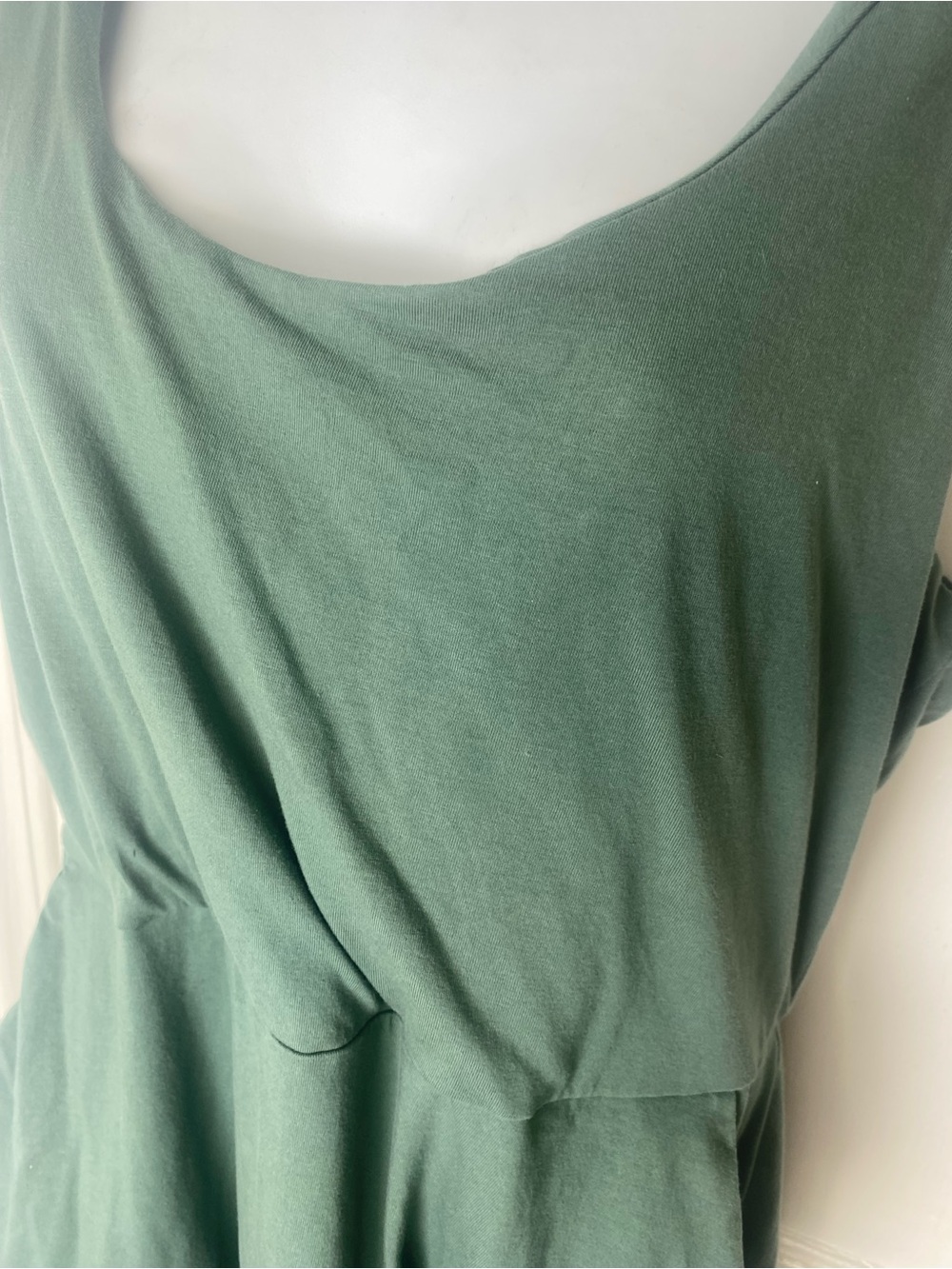 Pact Organic XL Sleeveless Forest Green Midi Dress w Pockets - Picture 2 of 8